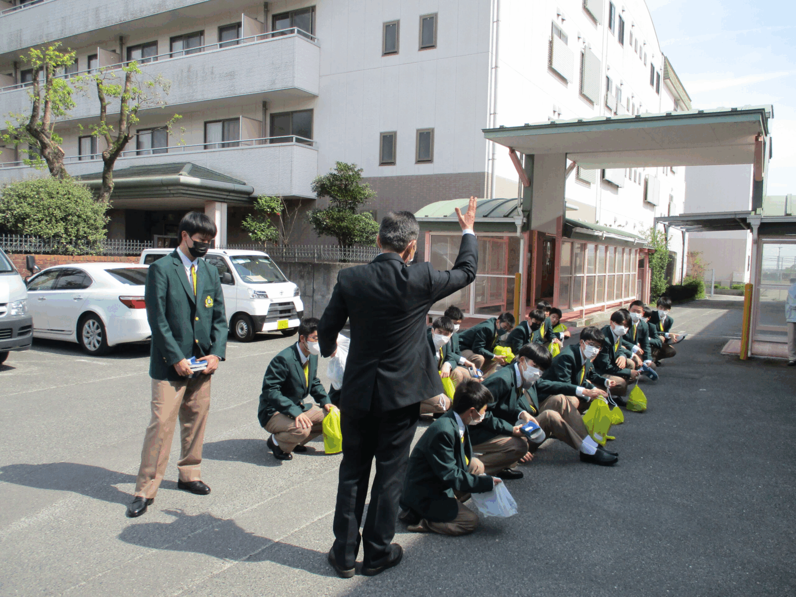 陽光学舎 入寮式へ出発